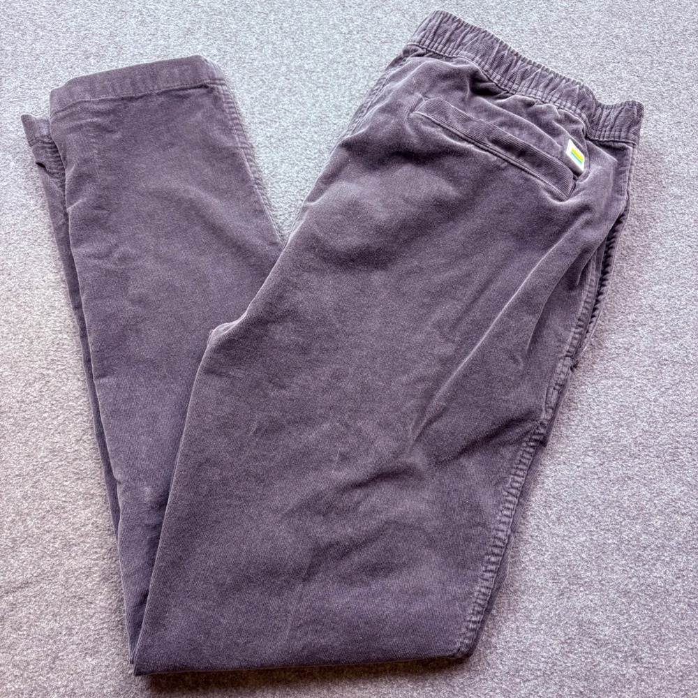 Vuori‎ Optimist Cord Pant Mens Large Charcoal Grey Corduroy Trousers V440